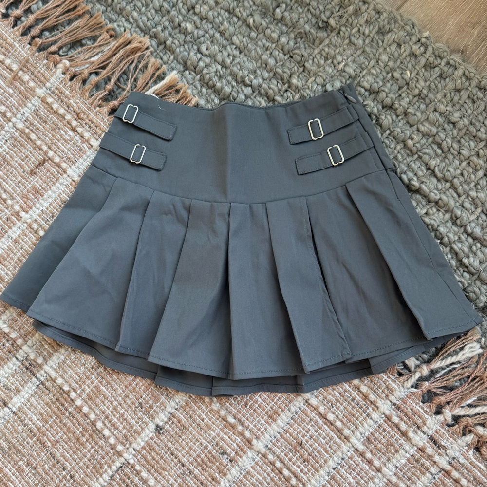 Princess Polly Gray Skater Mini Skirt